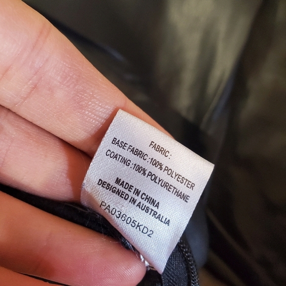 Meshki Shayla Skinny Faux Leather High-Rise Split Pant in Black Women's L. 29". - Picture 11 of 15